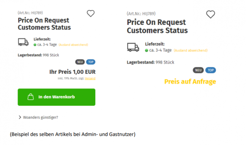 WinHelp® Modul - Preis Anfrage nach KD Gruppe