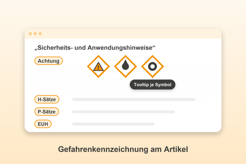 Preview: CLP-Kennzeichnung für Gambio: Gefahrenkennzeichnung am Artikel