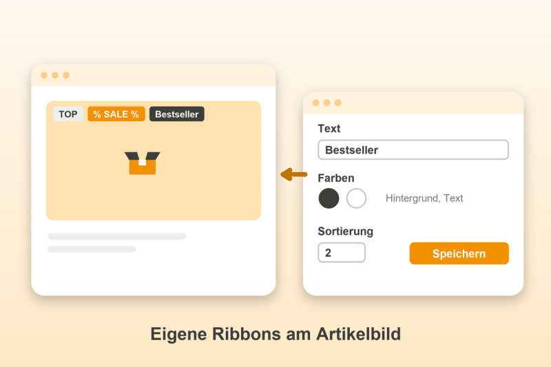 Eigene Ribbons für Gambio: Eigene Ribbons am Artikelbild