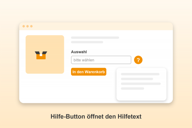 Preview: Hilfetexte an Optionen & Varianten für Gambio: Hilfe-Button öffnet den Hilfetext
