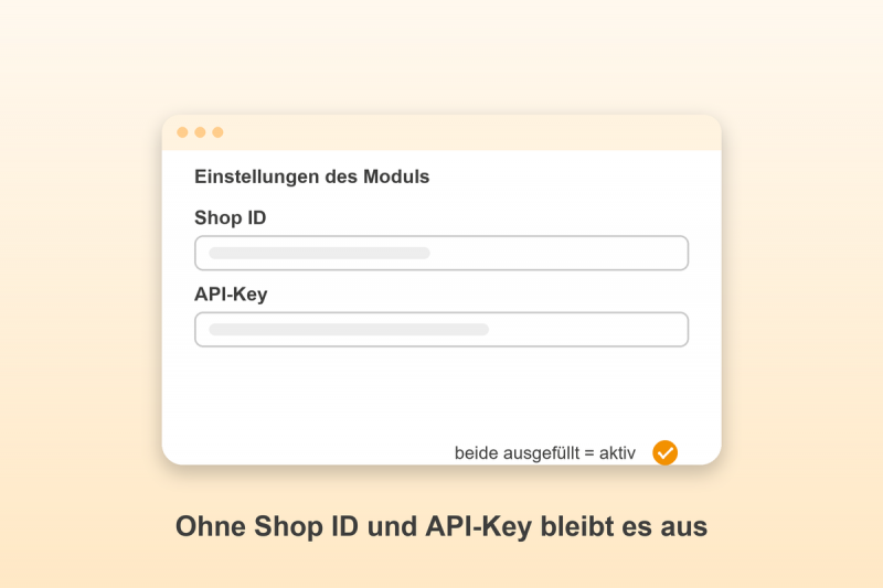 Preview: Installation RiskCUBE Creditreform Schweiz für Gambio: Ohne Shop ID und API-Key bleibt es aus