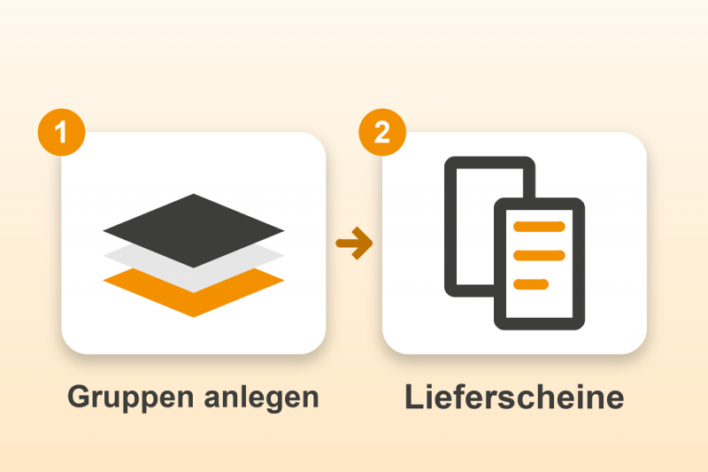 Lieferscheine aufteilen für Gambio in zwei Schritten: Gruppen anlegen, Lieferscheine