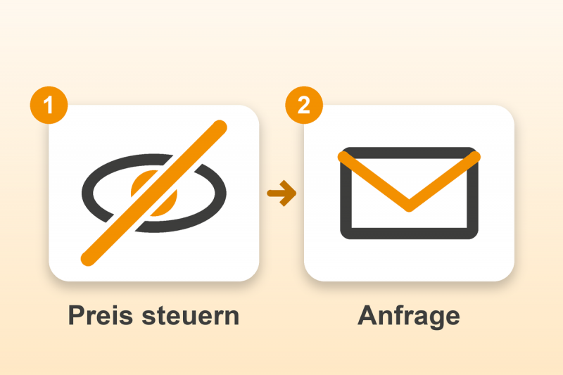 Preis auf Anfrage nach Kundengruppe für Gambio in zwei Schritten: Preis steuern, Anfrage