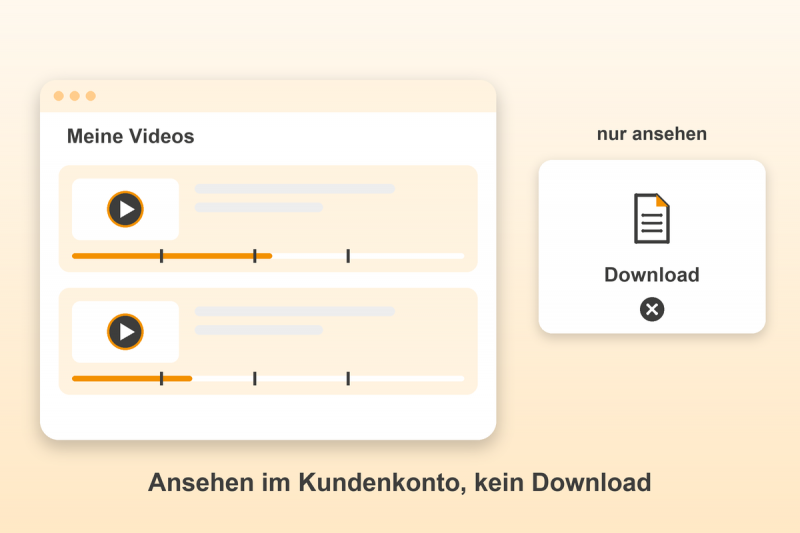 Preview: Videos verkaufen und streamen für Gambio: Ansehen im Kundenkonto, kein Download