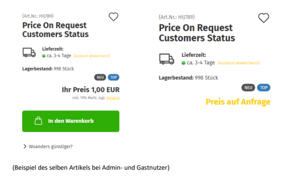 WinHelp® Modul - Preis Anfrage nach KD Gruppe